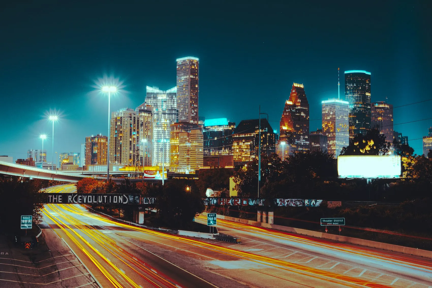 Houston skyline at dusk